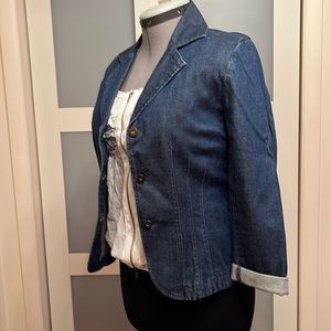 Vintage 90s Sutton Studio Denim Three Button Jacket/Blazer